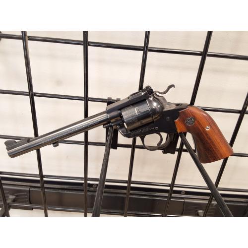 Used - Ruger Single SIX Bisley in 22LR, comes with original box. 6.5 inch barrel, engraved cylinder (Consignment)