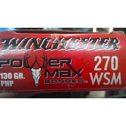 270 WSM Winchester 130 gr PHP Power Max Bonded
