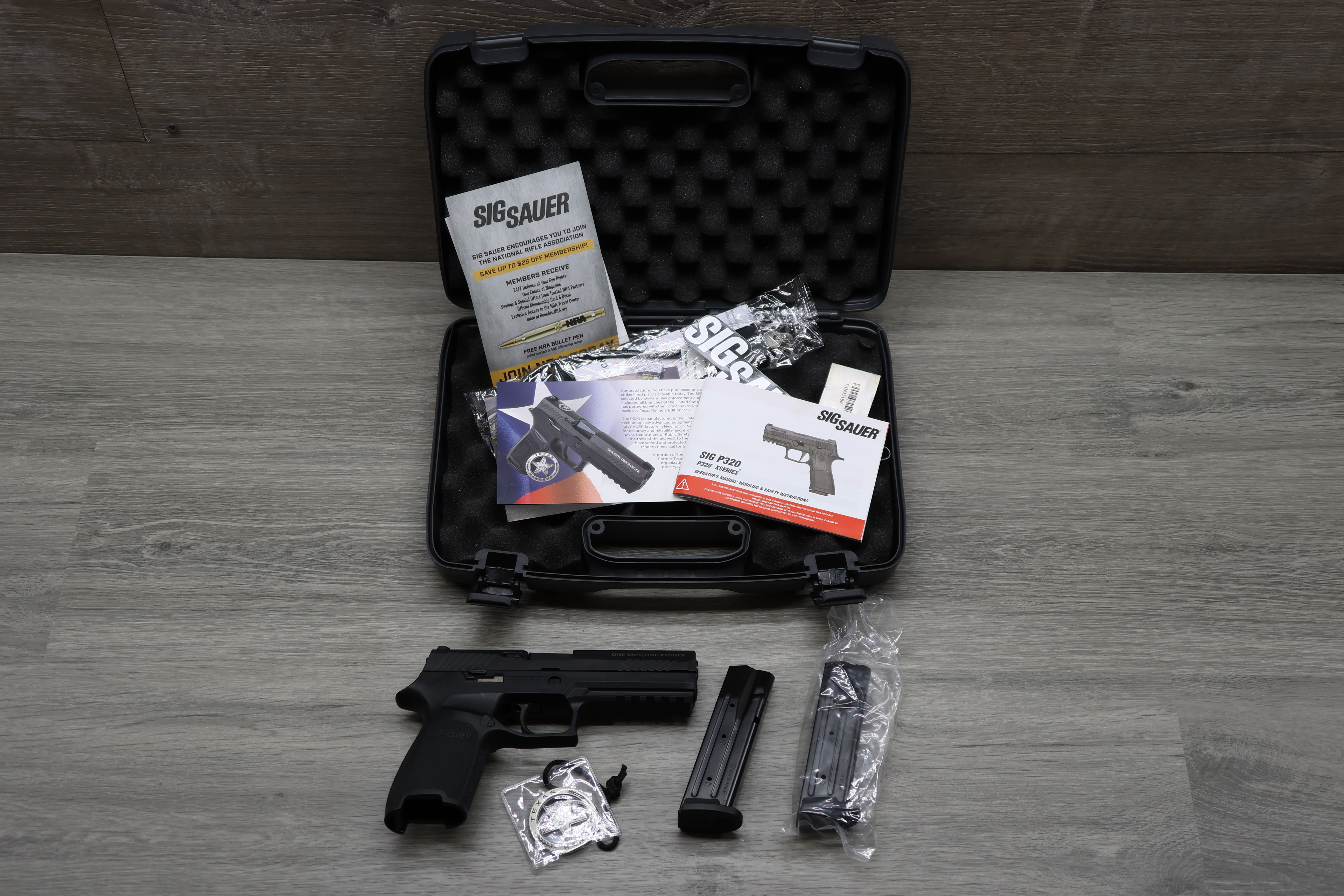Sig Sauer P320 Texas Ranger 9mm Pistol - PENNY AUCTION - NO RESERVE!-img-1