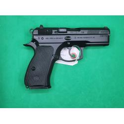 CZ 75 P-01, Double Action/Single Action, Semi-automatic, Metal Frame Pistol, Compact, 9MM, 3.75 Cold Hammer Forged Barrel, Black, Rubber Grips, Fixed Sights, 10 Rounds, 2 Magazines 01199