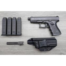 Glock 19 Gen 3 9mm - SilencerCo Threaded Barrel - Night Sights & 4 Mags