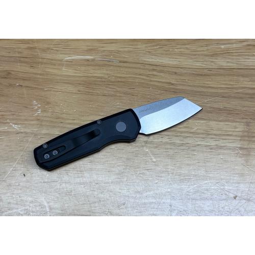 Runt 5, Black Handle, Stonewash Blade