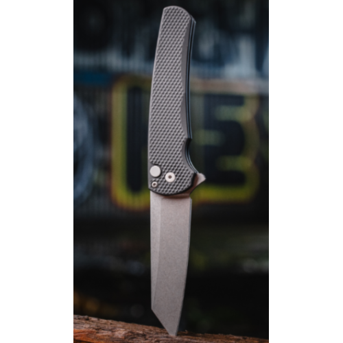 Malibu, Black Textured Handle, Stonewash Blade