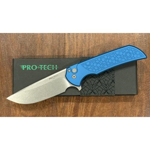 Mordax, Blue Gridlock Textured Handle & Stonewash Magnacut Blade