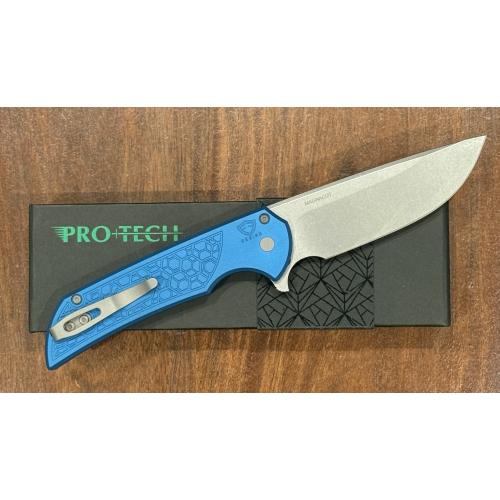 Mordax, Blue Gridlock Textured Handle & Stonewash Magnacut Blade