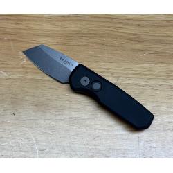Runt 5, Black Handle, Stonewash Blade