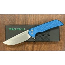 Mordax, Blue Gridlock Textured Handle & Stonewash Magnacut Blade