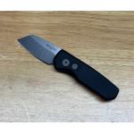 Runt 5, Black Handle, Stonewash Blade