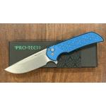 Mordax, Blue Gridlock Textured Handle & Stonewash Magnacut Blade