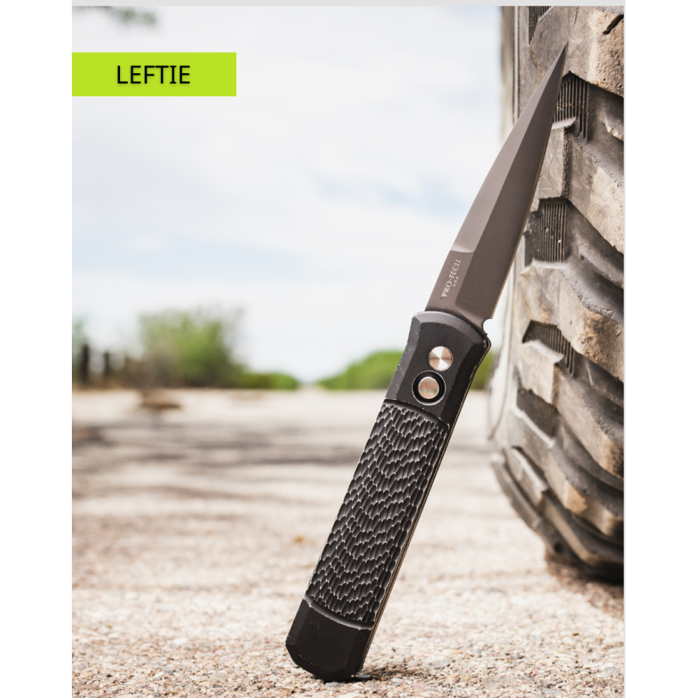 Godfather, LEFT-HANDED, Black Battleworn Handle, Black Blade