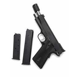 Kimber Classic Custom Target .45 with compensator and custom trigger. Clean condition, performance-ready 1911 with precision upgrades.