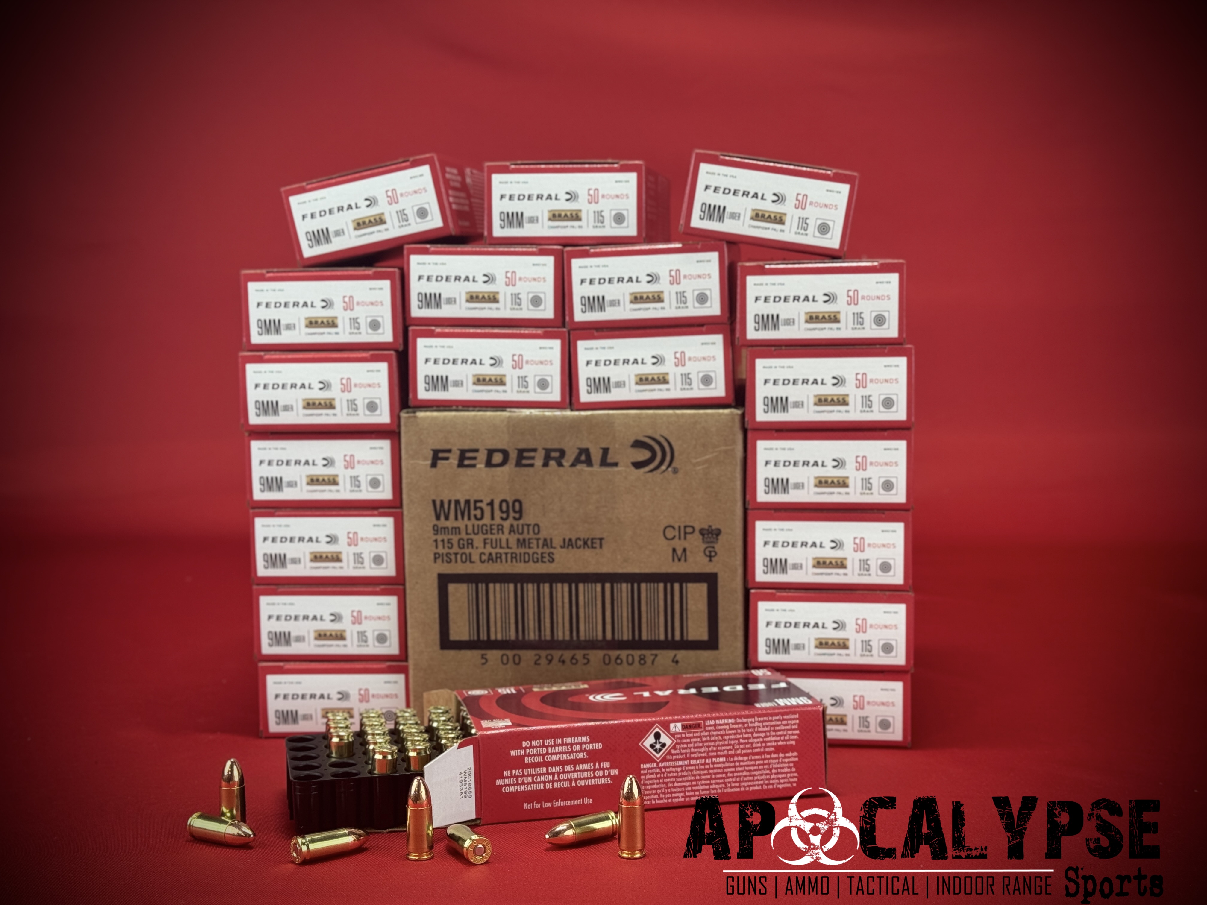 Federal 9mm Ammo 1000 Rounds -img-0