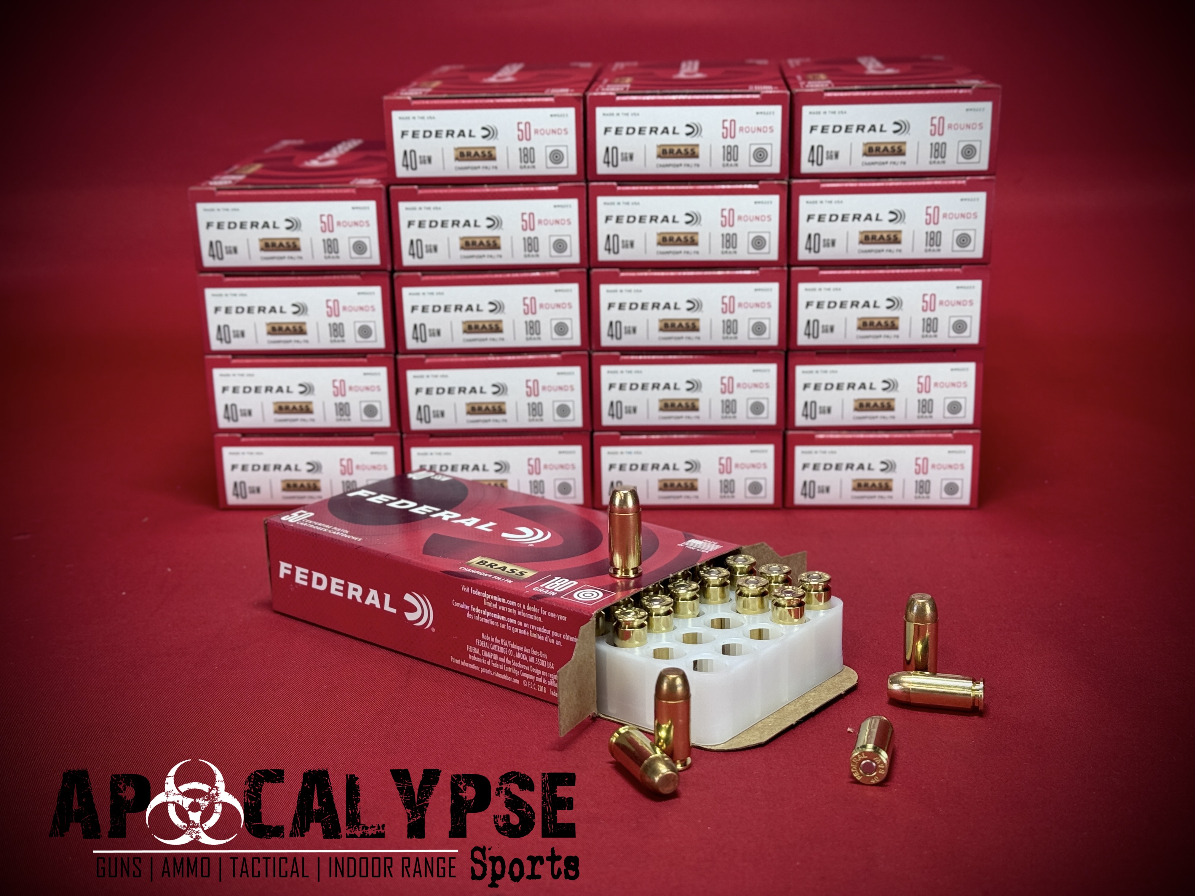 CASE Federal Champion .40S&W 1000 Rounds-img-1