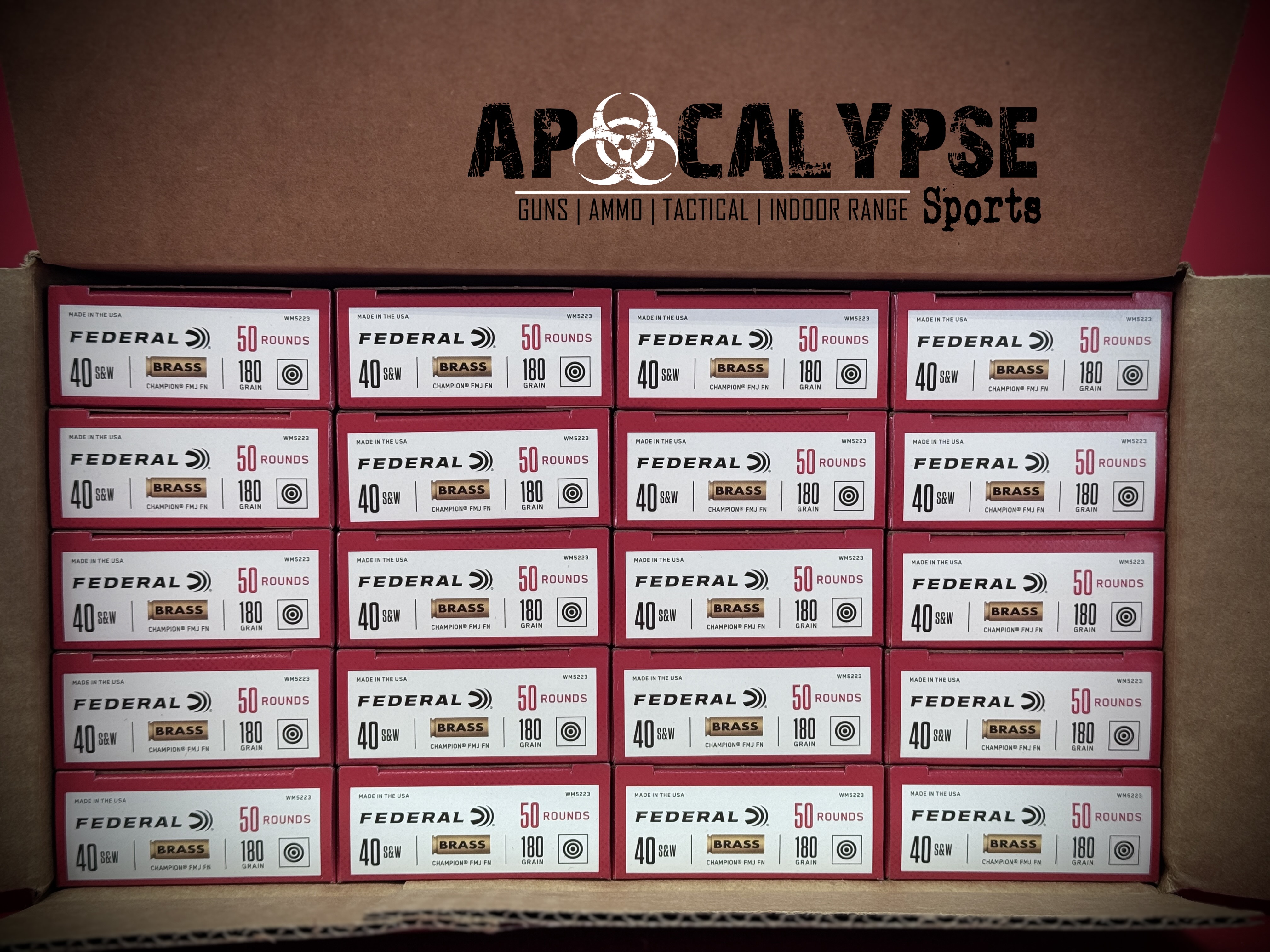 CASE Federal Champion .40S&W 1000 Rounds-img-2