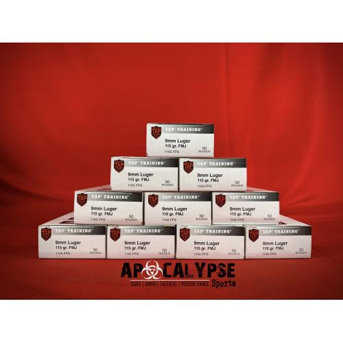 Hornady 9mm Luger 115gr FMJ TAP Training Ammunition