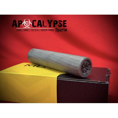 Daniel Defense Mute30Ti, Suppressor, 300 Winchester Magnum, 6.86 Length, 1.55 Diameter, Titanium Construction, Clear Anodized Finish, Gray, HUB Mounting System, 8.3oz 06-140-17155
