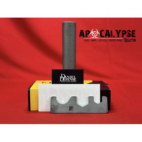 Daniel Defense Mute30Ti, Suppressor, 300 Winchester Magnum, 6.86 Length, 1.55 Diameter, Titanium Construction, Clear Anodized Finish, Gray, HUB Mounting System, 8.3oz 06-140-17155