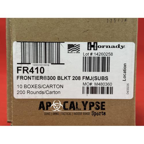 FRONTIER 300 BLKOUT 208GR FMJ 20/200