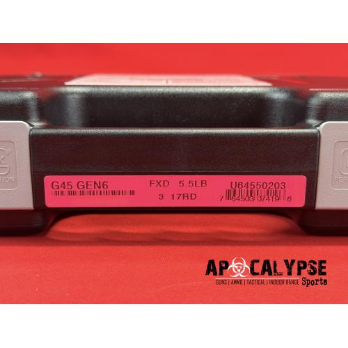 GLOCK 45 GEN6 9MM 17RD 4.02" BLACK
