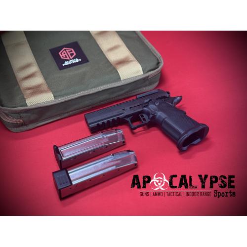 Alpha Foxtrot AF1911 Romulus 9mm Luger 20+1 4.25" Black Bull Ramped Barrel, Satin DLC Stainless Steel Optic Ready/Serrated Slide & Frame w/Beavertail & Picatinny Rail, Polymer Grip, RMR/RM