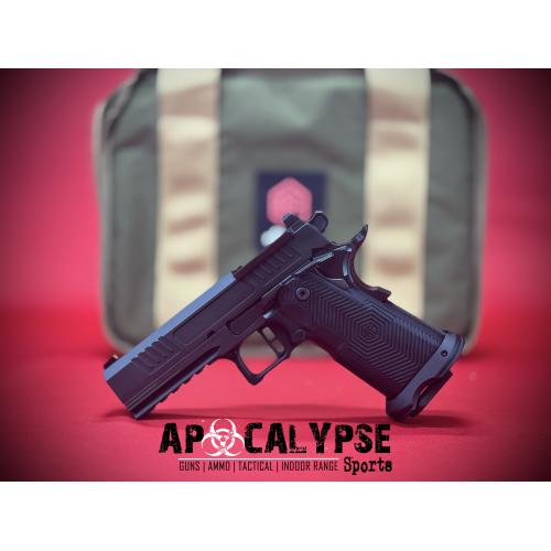 Alpha Foxtrot AF1911 Romulus 9mm Luger 20+1 4.25" Black Bull Ramped Barrel, Satin DLC Stainless Steel Optic Ready/Serrated Slide & Frame w/Beavertail & Picatinny Rail, Polymer Grip, RMR/RM