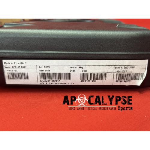 APX A1 CPT 9MM BLK 15+1 OR