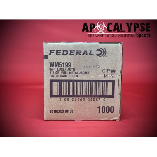 FEDERAL CHAMPION 9MM 1000RD CASE 115GR