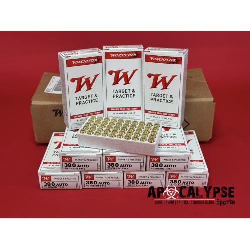 WIN USA 380ACP 95GR FMJ 50/500 CASE