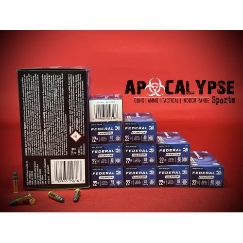 Federal Lightning, 22LR, 40 Grain, Solid, 500 RD CASE