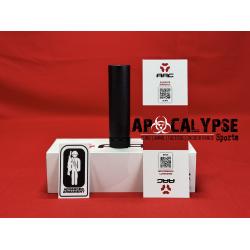 Advanced Armament Corp Ranger 5 RBP, Suppressor, 6MM, DMLS Haynes 282 Printed, High Temp Alphatek Finish, Black, No Mount Included, 1.375-24 Universal Mount Compatible, 1.5 Diameter 65018-BLK