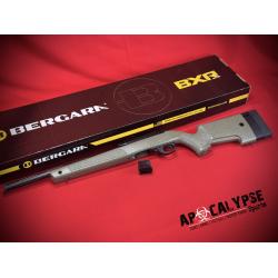 Bergara BXR Semi-automatic Rifle, 22 LR, 16.5 Fluted & Threaded Barrel, 1/2x28 Threaded, Cerakote Finish, Black , Synthetic Stock, Olive Drab Green, Integrated 30MOA Picatinny Rail, 10 Rounds, 1 Magazine, Right Hand BXR001