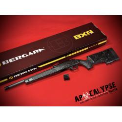 Bergara BXR Semi-automatic Rifle, 22 LR, 16.5 Carbon Fiber Barrel, 1/2x28 Threaded, Cerakote Finish, Black , Synthetic Stock, Black w/Gray Splatter, Integrated 30MOA Picatinny Rail, 10 Rounds, 1 Magazine, Right Hand BXR002