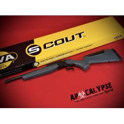 CVA Scout Gen 3, Single Shot Rifle, 300 Blackout, 16.5 Threaded Barrel, Matte Finish, Black, Scope Rail, Synthetic Stock, Gray, 1 Round CR4446