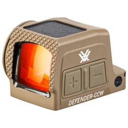 Vortex Optics Defender CCW Tan Enclosed Solar Micro Red Dot Sight w/3 MOA Dot & 32 MOA Circle,Motion Activated, Shield RMS Mount DFCCW-MRD3-E-T