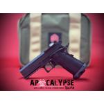 Alpha Foxtrot AF1911 Romulus 9mm Luger 20+1 4.25" Black Bull Ramped Barrel, Satin DLC Stainless Steel Optic Ready/Serrated Slide & Frame w/Beavertail & Picatinny Rail, Polymer Grip, RMR/RM