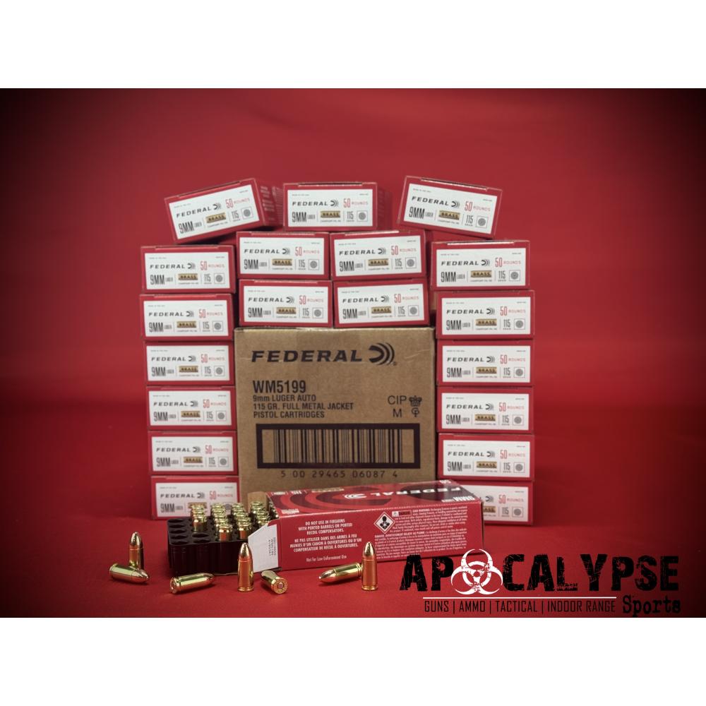 FEDERAL CHAMPION 9MM 1000RD CASE 115GR