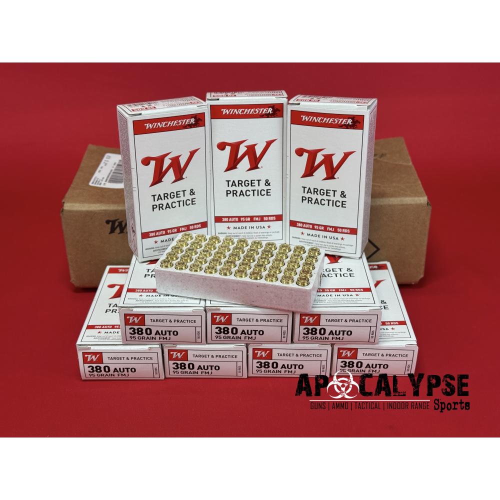 WIN USA 380ACP 95GR FMJ 50/500 CASE