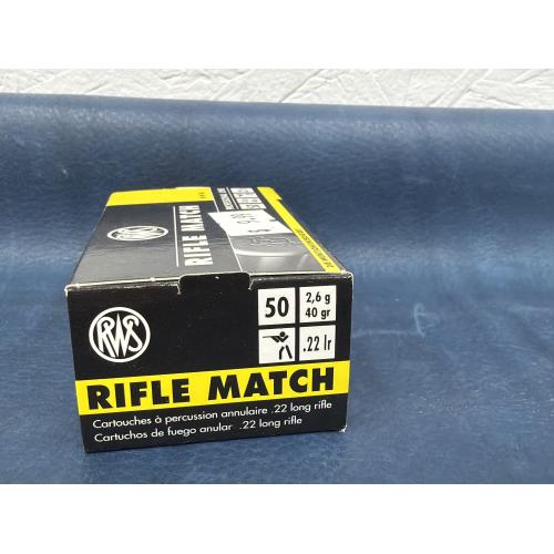 RWS Rifle Match .22lr 40gr (Yellow Box)