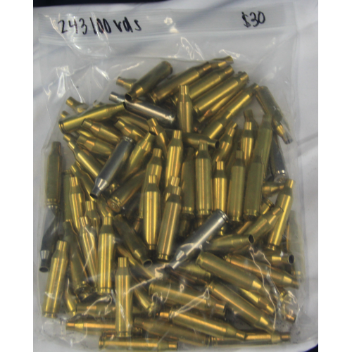 Cleaned 243 Winchester brass for reloading