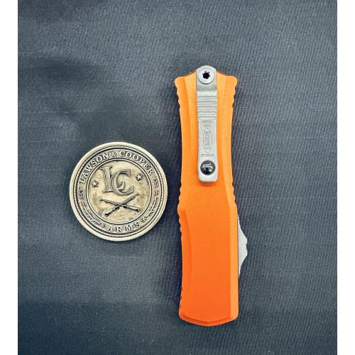 Microtech Hera II Mini T/E — Apocalyptic Finish, Orange Handle