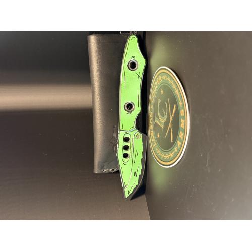 Heretic Kobold Bowie Fixed Blade — Toxic Green Cel-Shade CPM-MagnaCut | H065-CS-TX