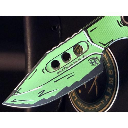 Heretic Kobold Bowie Fixed Blade — Toxic Green Cel-Shade CPM-MagnaCut | H065-CS-TX