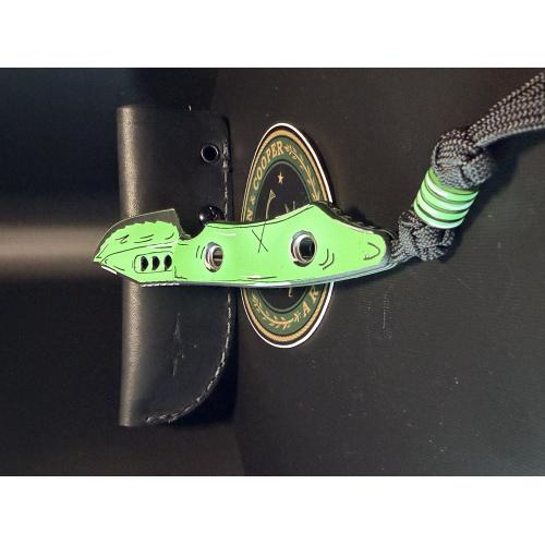 Heretic Kobold Bowie Fixed Blade — Toxic Green Cel-Shade CPM-MagnaCut | H065-CS-TX