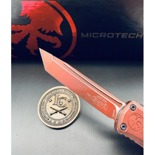 Microtech Hera II Mini T/E — Cerakote Weathered Crimson