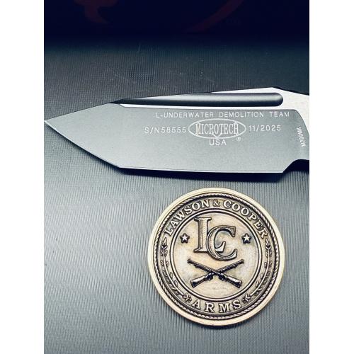 Microtech LUDT Gen III T/E — Black Blade, Orange Handle