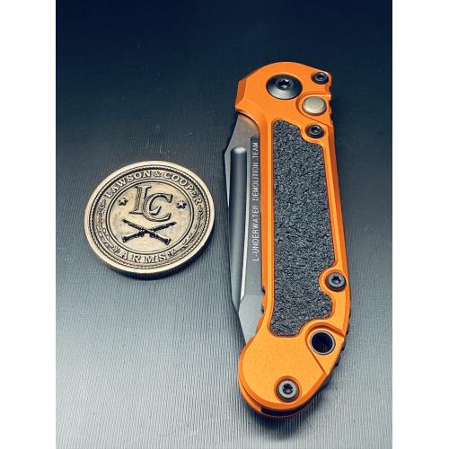 Microtech LUDT Gen III T/E — Black Blade, Orange Handle