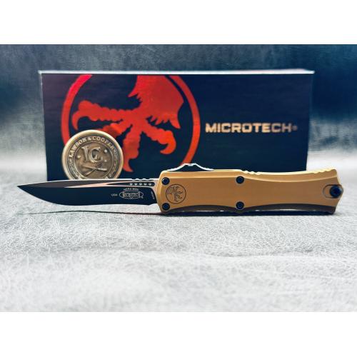 Microtech Hera II Mini Recurve Black Blade Tan OTF – 1705M-1TA