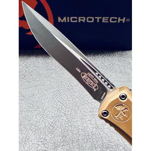 Microtech Hera II Mini Recurve Black Blade Tan OTF – 1705M-1TA