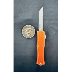 Microtech Hera II Mini T/E — Apocalyptic Finish, Orange Handle