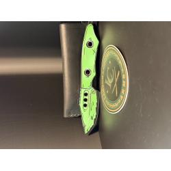 Heretic Kobold Bowie Fixed Blade — Toxic Green Cel-Shade CPM-MagnaCut | H065-CS-TX